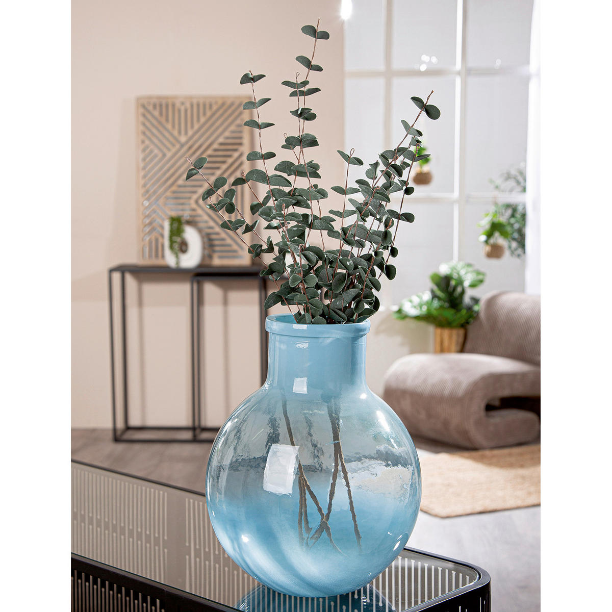 DEKOVASE  - Hellblau, LIFESTYLE, Glas (24/31cm)