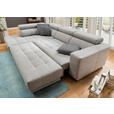 ECKSOFA in Chenille Braun  301/207 cm  - Chromfarben/Braun, Design, Textil (301/207cm) - Xora