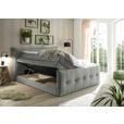 BOXSPRINGBETT 180/200 cm  in Grau  - Schwarz/Grau, KONVENTIONELL, Kunststoff/Textil (180/200cm) - Esposa