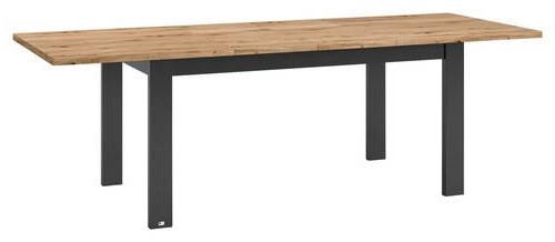 ESSTISCH Graphitfarben, Eiche Artisan rechteckig  ausziehbar, in verschiedenen Größen erhältlich  - Graphitfarben/Eiche Artisan, Design, Holzwerkstoff (160-240/90/76cm) - SetOne by Musterring