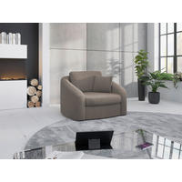 SESSEL in Mikrofaser Braun  - Schwarz/Braun, MODERN, Kunststoff/Textil (116/88/104cm) - Sit & More