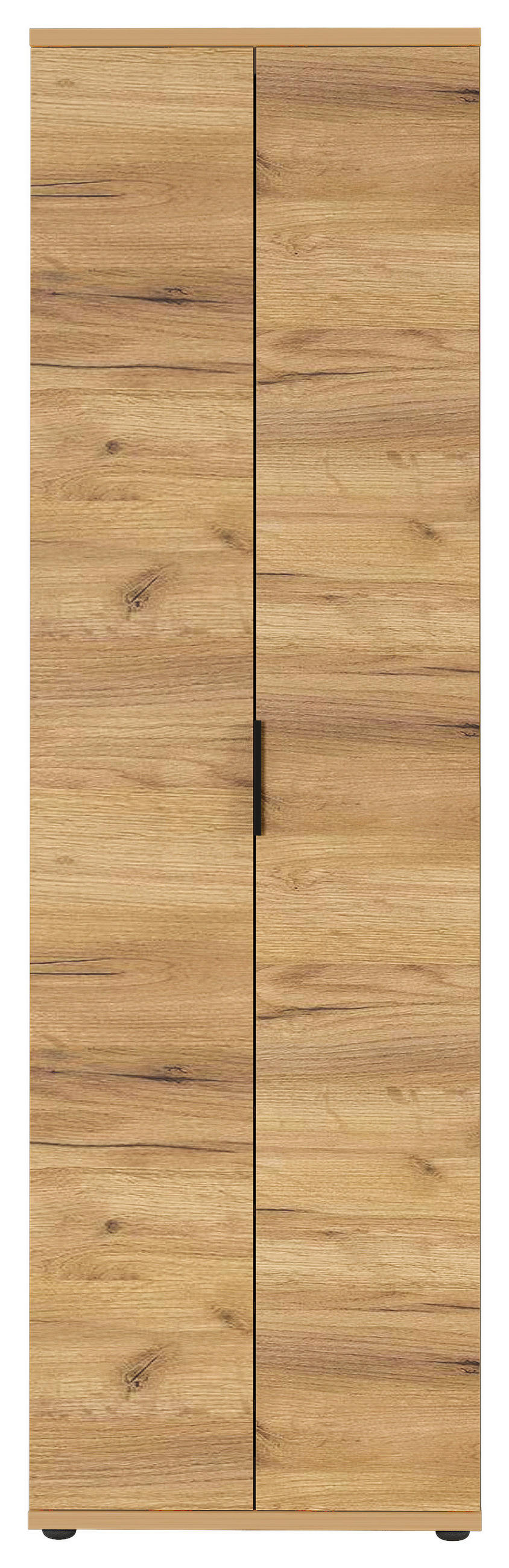 GARDEROBENSCHRANK  in 59/199/34 cm  - Eichefarben/Schwarz, KONVENTIONELL, Holzwerkstoff/Metall (59/199/34cm) - Germania