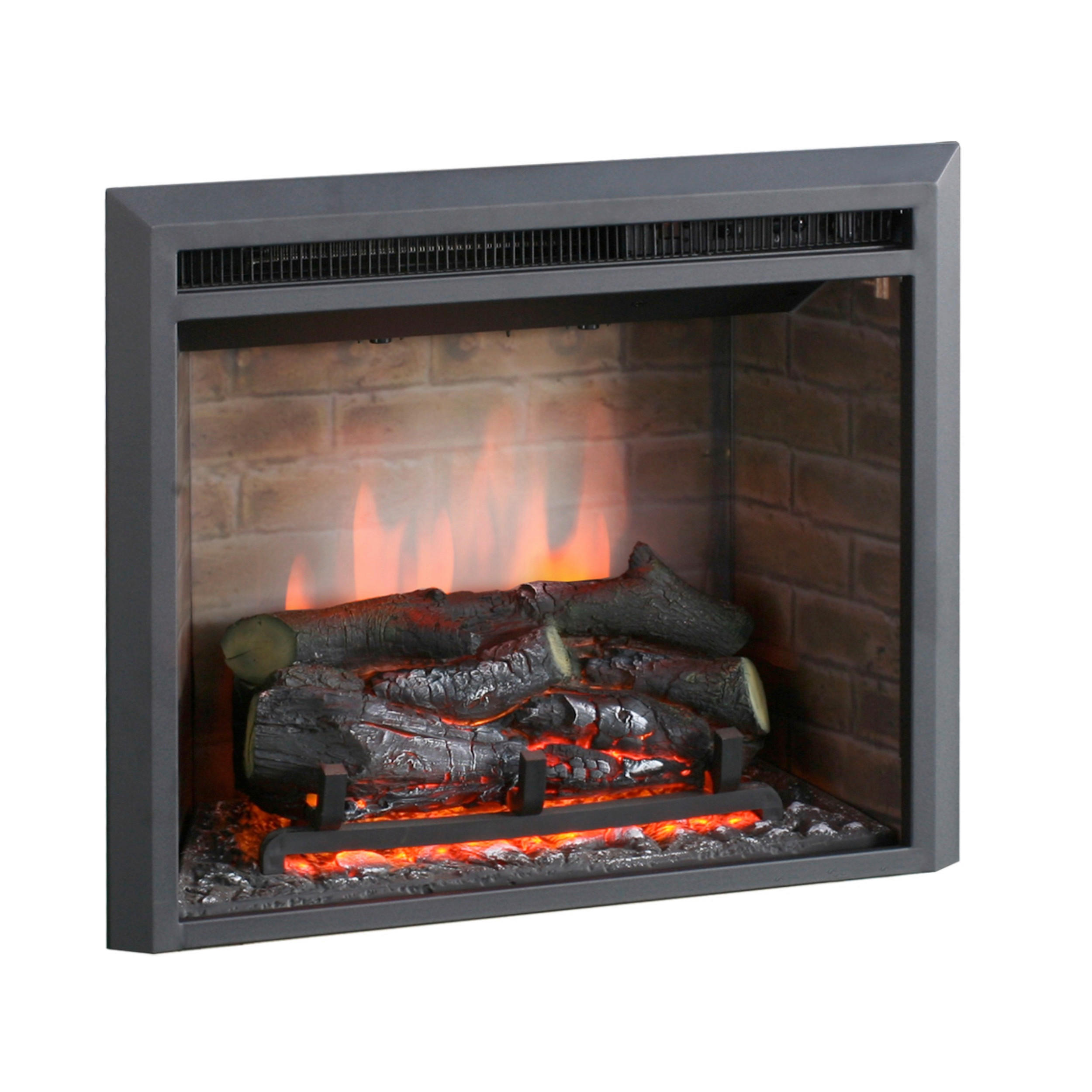 ELEKTRISK KAMIN - svart, Basics, metall (63/54,5/22,3cm)