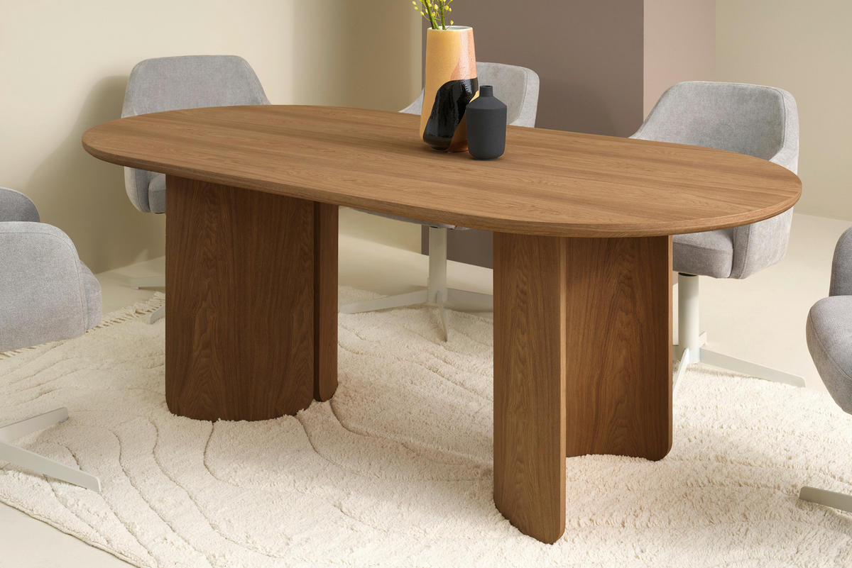 ESSTISCH 200/100/76 cm Echtholz, Nachbildung  Holzwerkstoff Eichefarben  - Eichefarben, MODERN, Holzwerkstoff (200/100/76cm) - Schöner Wohnen