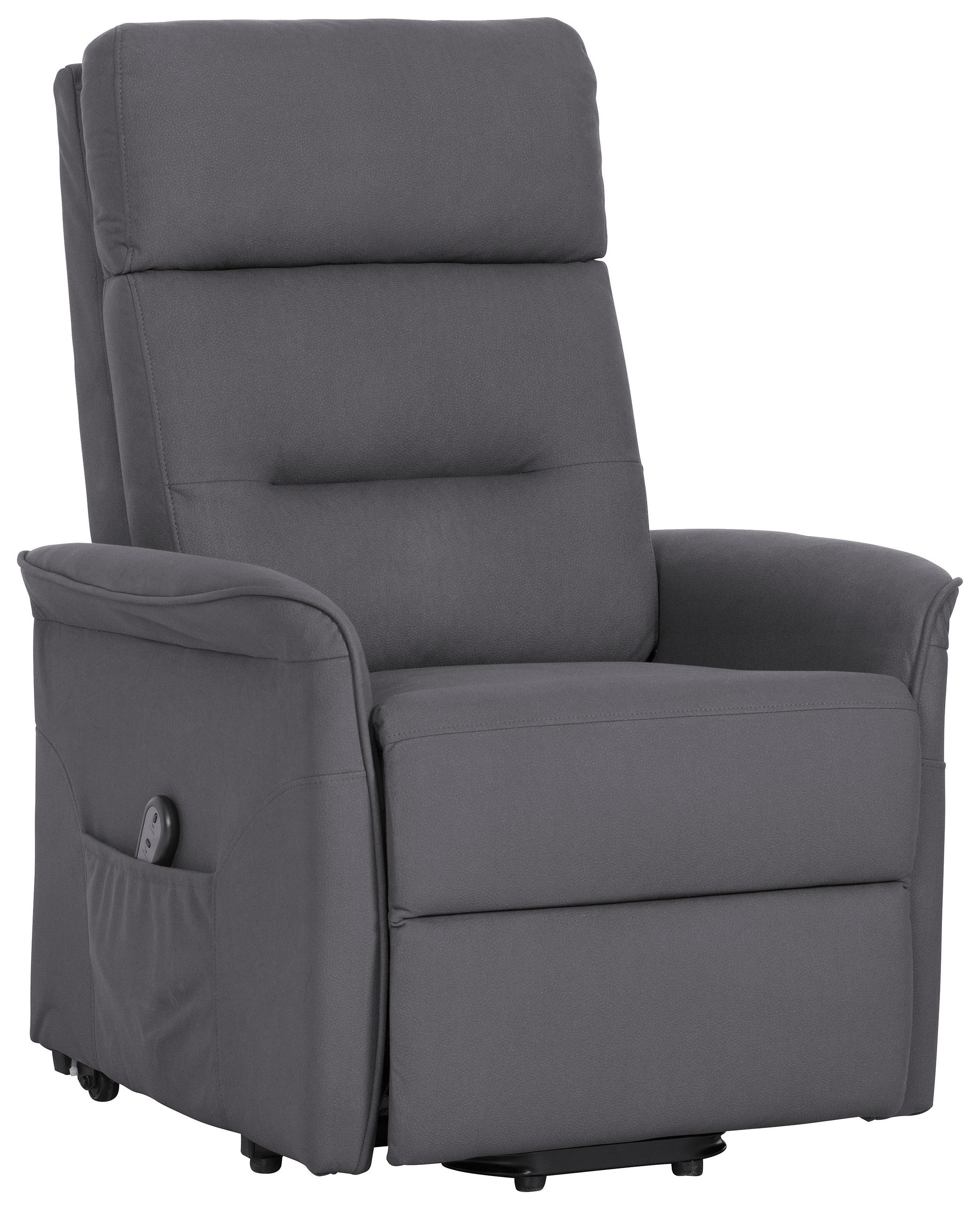 FERNSEHSESSEL in Mikrofaser Grau - Schwarz/Grau, KONVENTIONELL, Textil (76/106/82-158cm) - Cantus