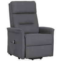 RECLINERFÅTÖLJ i mikrofiber grå  - svart/grå, Klassisk, textil (76/106/82-158cm) - Cantus