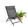 KLAPPSESSEL Netzbespannung Schwarz  - Schwarz, Design, Textil/Metall (80/70/88cm) - Ambia Garden