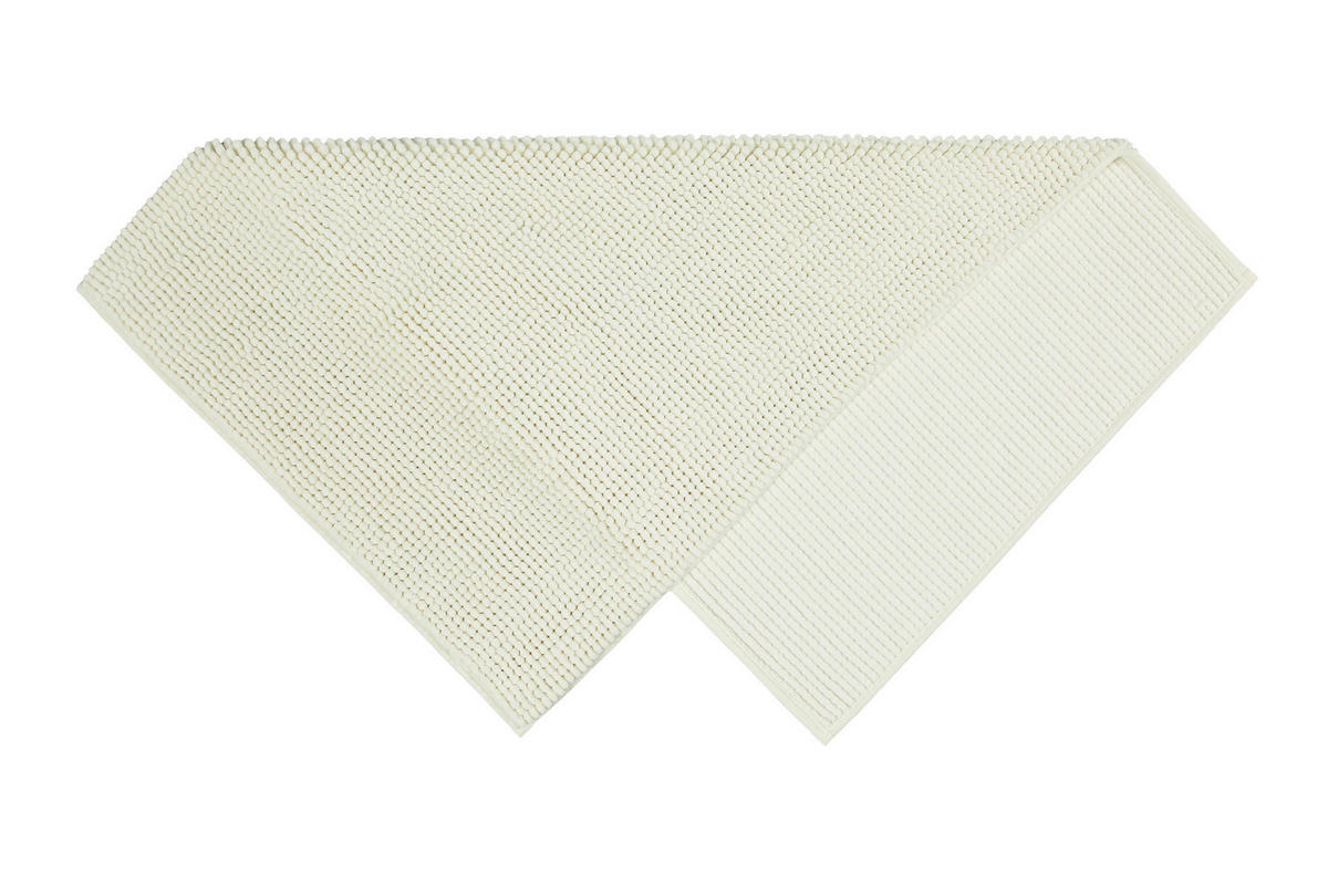 BADTEPPICH Elfenbein 60/100 cm  - Elfenbein, Basics, Kunststoff/Textil (60/100cm) - WECON HOME