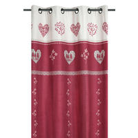 GOTOVA TANKA ZAVESA crvena  140/260 cm  - crvena, Osnovno, tekstil (140/260cm)
