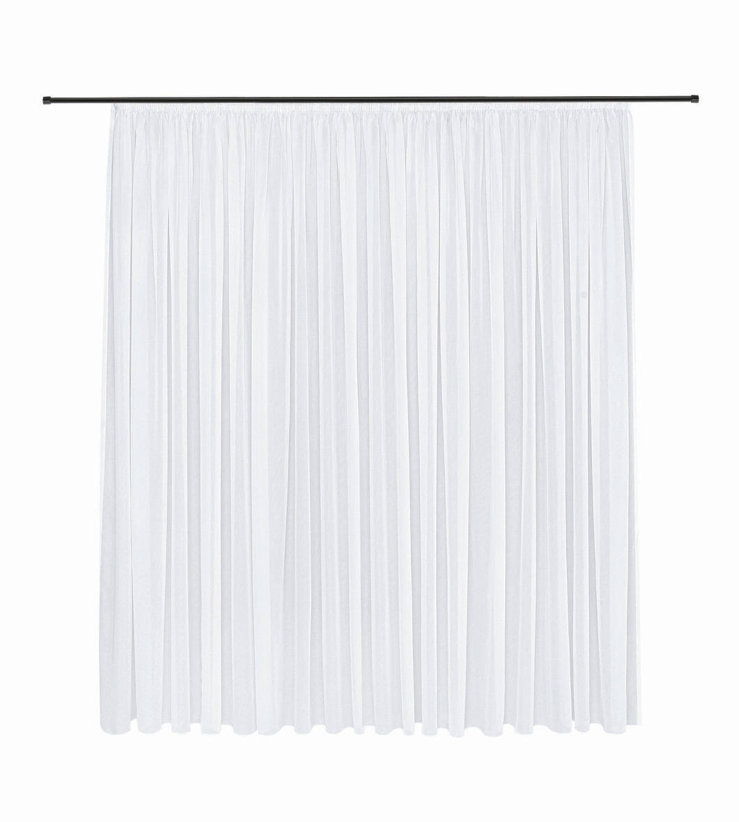FERTIGSTORE  transparent  450/245 cm   - Weiß, Basics, Textil (450/245cm)