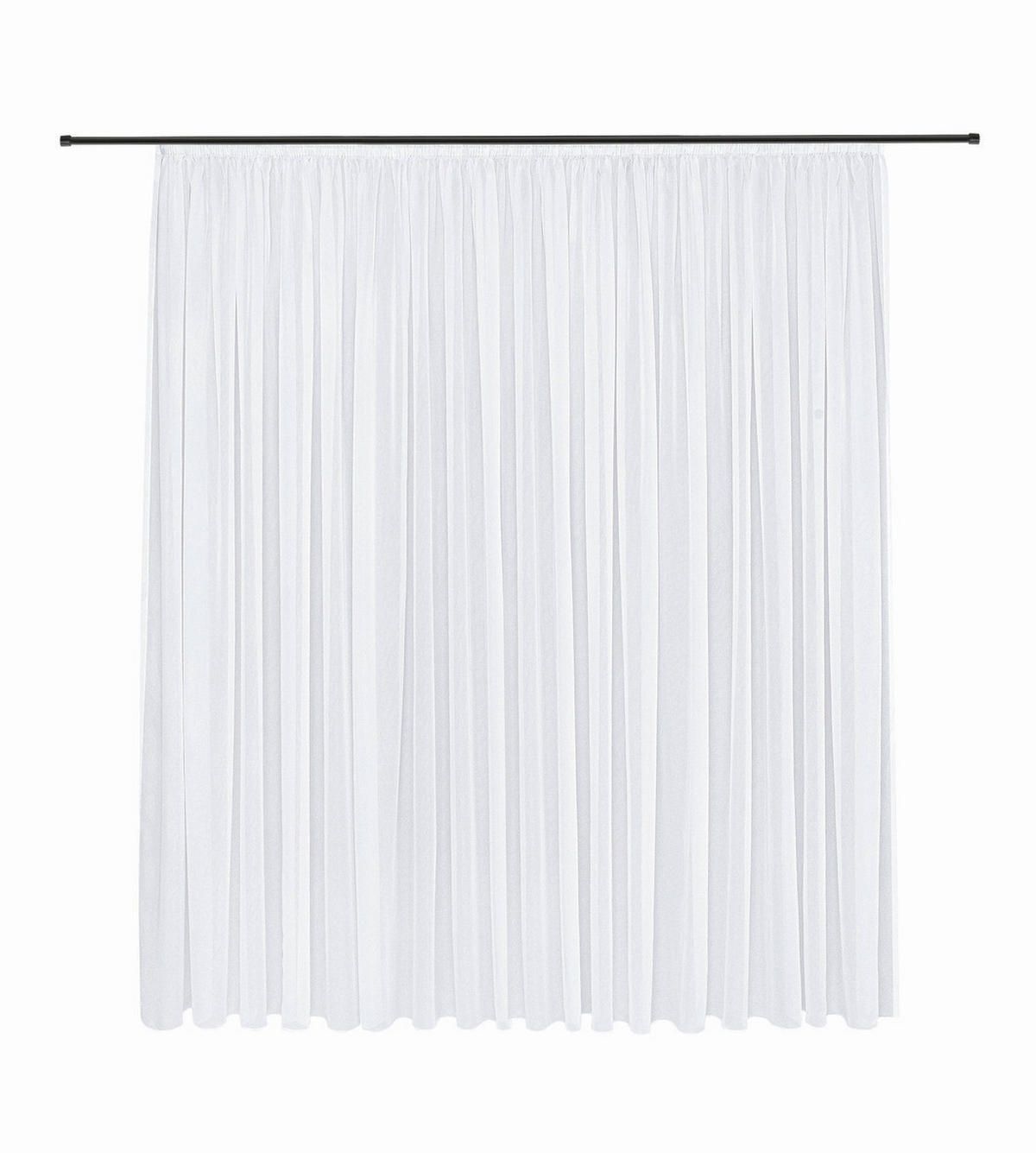 FERTIGSTORE  transparent  450/245 cm   - Weiß, Basics, Textil (450/245cm)