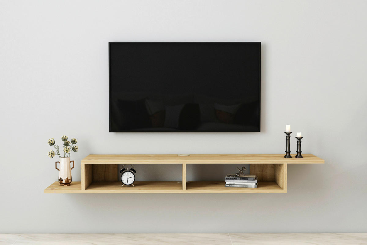 WANDBOARD in 149/16,4/29,6 cm Eichefarben  - Eichefarben, Design, Holzwerkstoff (149/16,4/29,6cm) - Livetastic