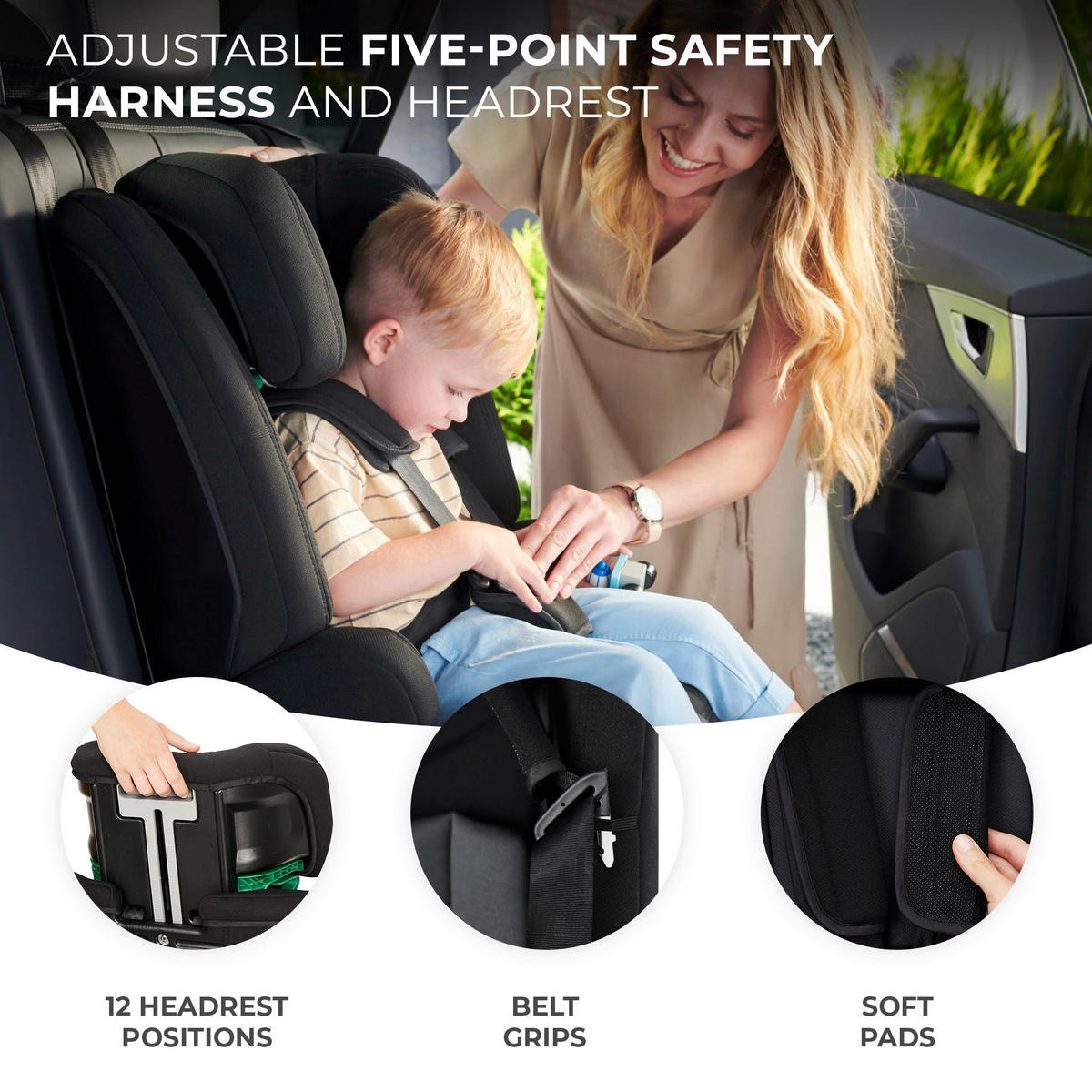 KINDERAUTOSITZ Safety Fix 2 i-Size  - Dunkelgrau/Schwarz, Basics, Kunststoff (44/82.5/49cm) - kinderkraft