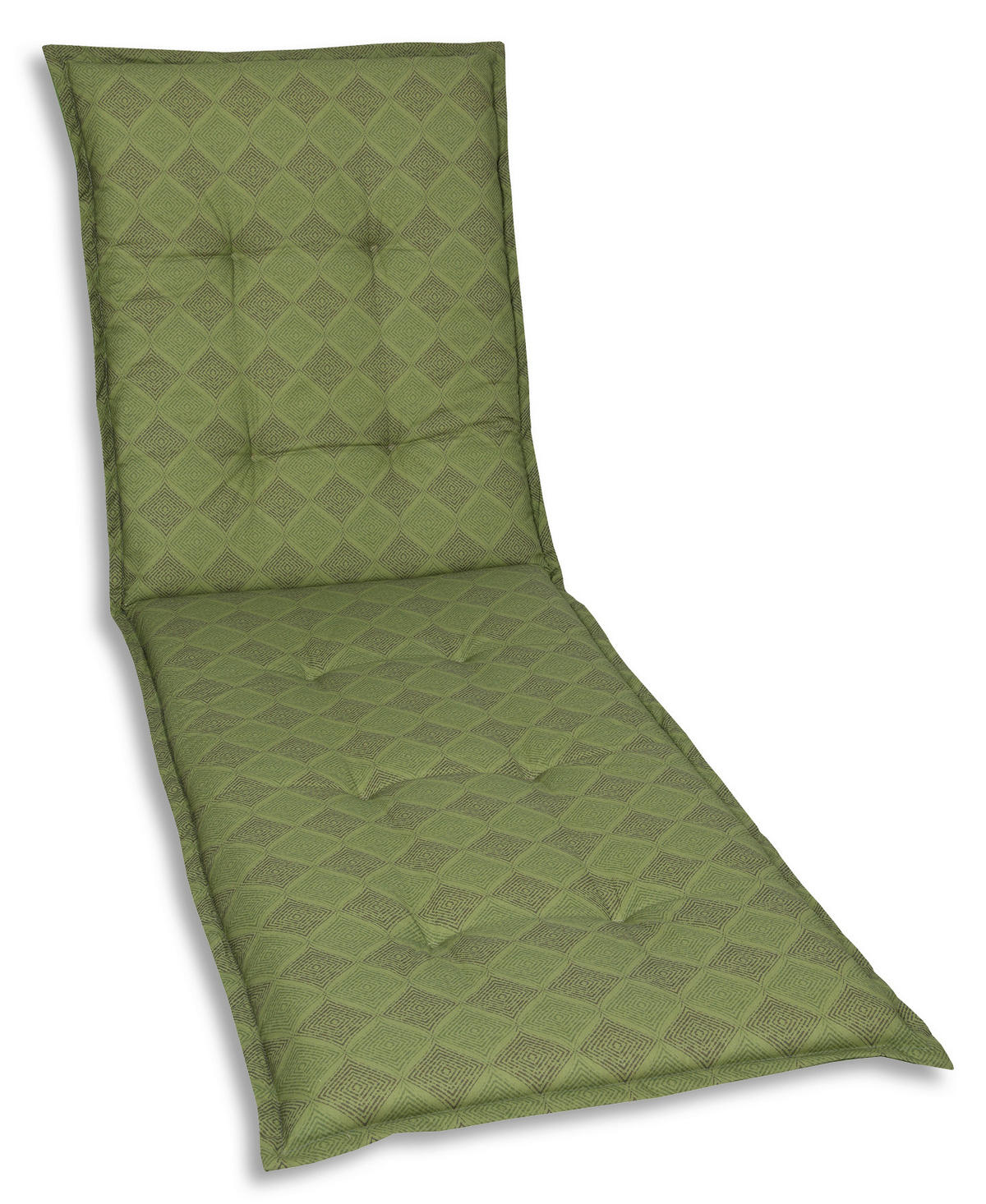 LIEGENAUFLAGE in Grün Raute  - Grün, Basics, Textil (60/6/190cm)