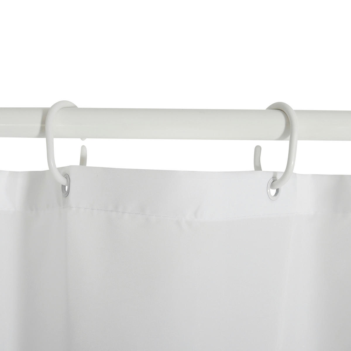 DUSCHVORHANG LINGGA 180/200 cm  - Weiß, Basics, Textil (180/200cm) - MSV