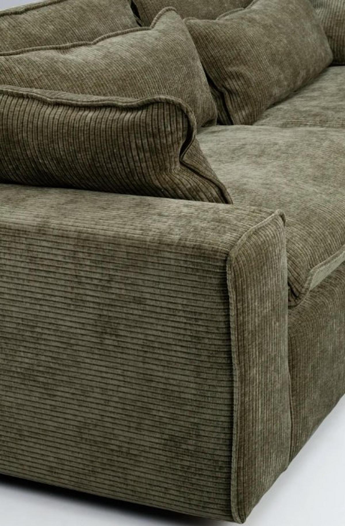 3-SITS SOFFA i manchester grön  - grön/svart, Klassisk, metall/trä (259/85/116cm) - Rowico