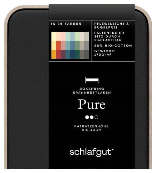 BOXSPRING-SPANNLEINTUCH 120-130/200-220 cm Jersey  - Schwarz, Basics, Textil (120-130/200-220cm) - Schlafgut