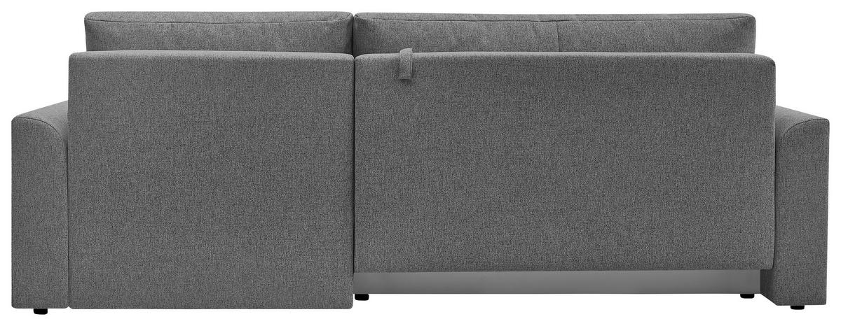ECKSOFA KIMMY Grau Flachgewebe Zierkissen, Rückenkissen, Bettkasten  - Schwarz/Grau, Design, Kunststoff/Textil (233/146cm) - P & B