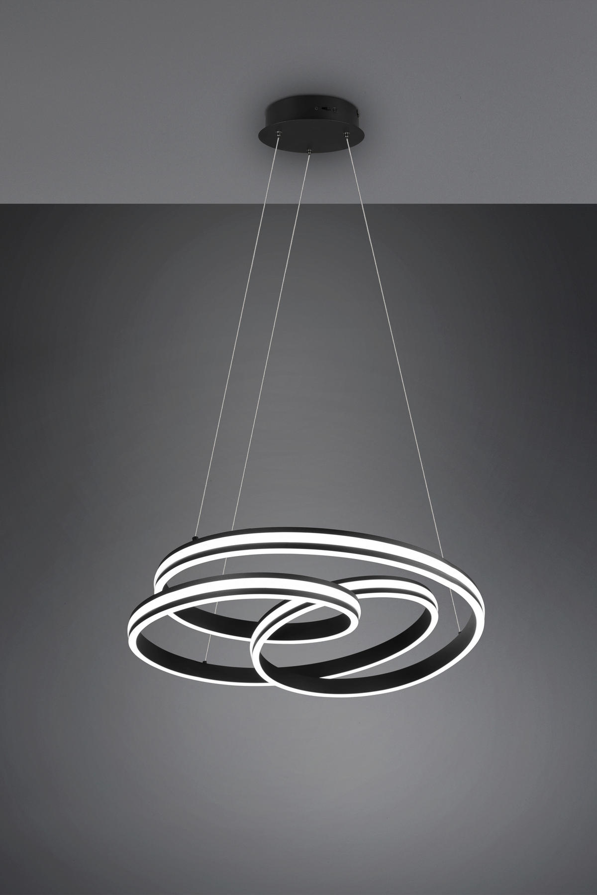 LED-HÄNGELEUCHTE Nuria 60/150 cm   - Schwarz, Basics, Metall (60/150cm) - Trio Leuchten