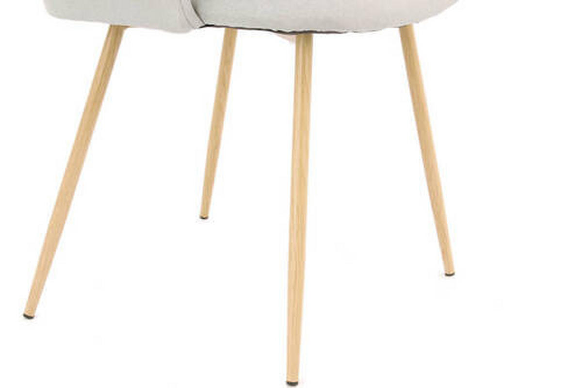 STOLSET 2 styck stål struktur  - grå, Design, metall/textil (54/84/56cm) - Kayoom