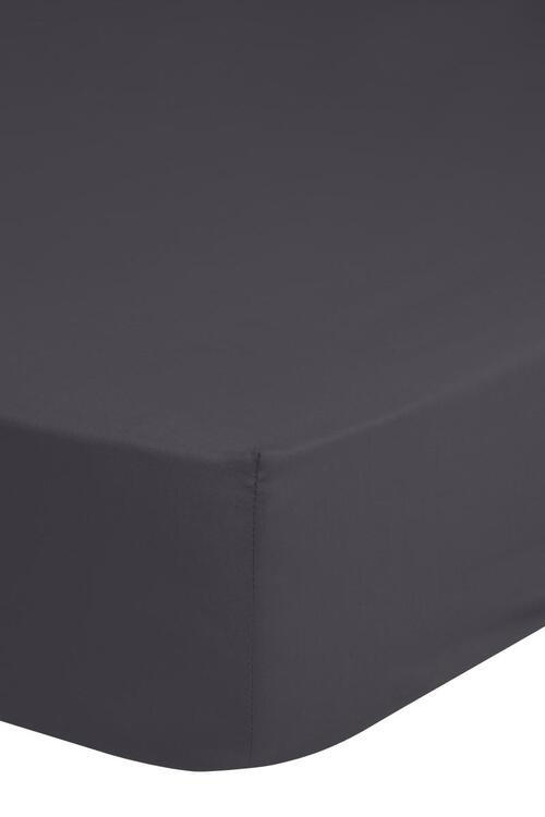SPANNBETTTUCH Hip Satin  - Anthrazit, Basics, Textil (180/220cm) - MID.YOU