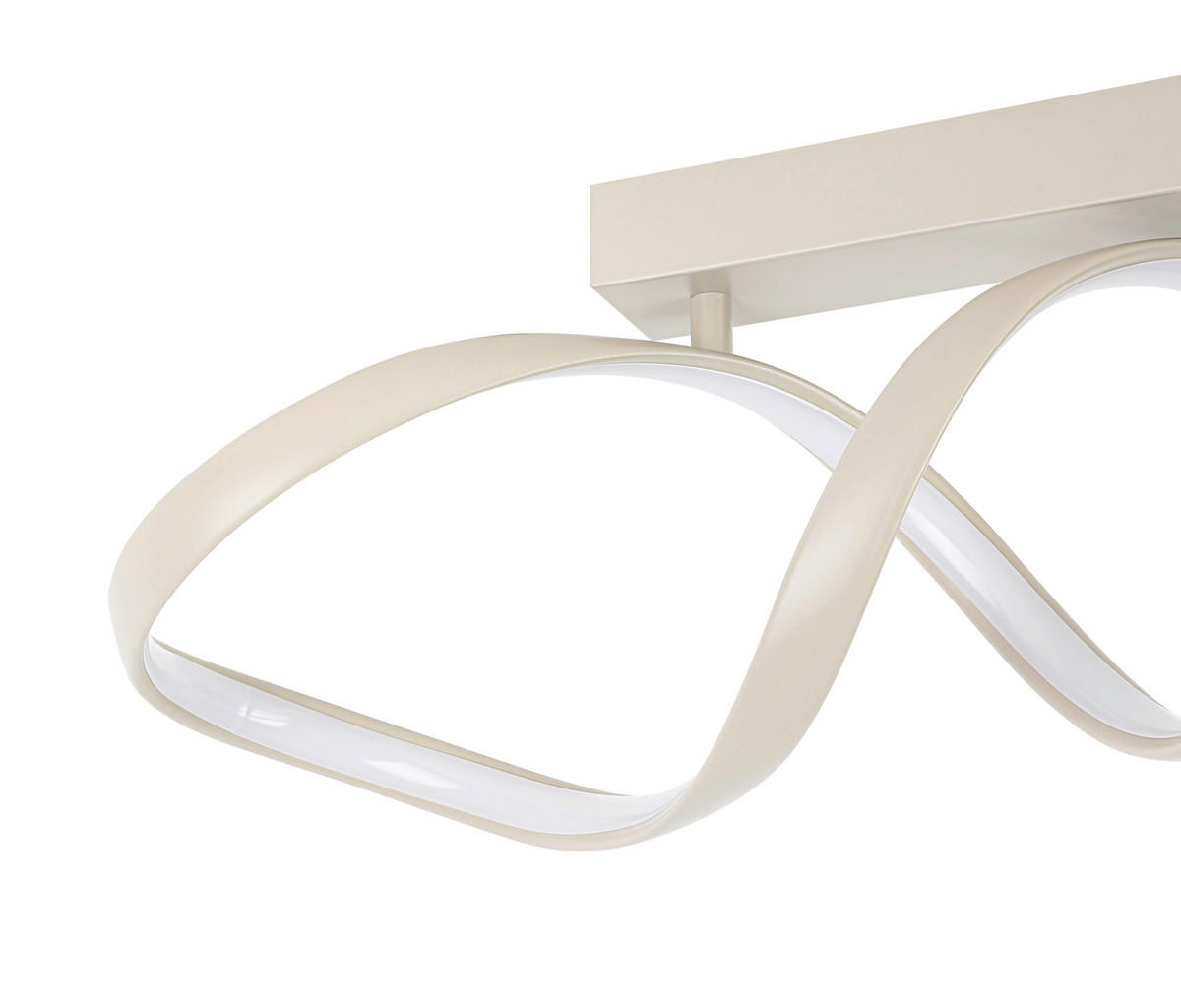 PLAFONIERĂ CU LED - nisipiu, Design, plastic/metal (80/17/23cm) - Novel