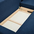 ECKSOFA in Flachgewebe Dunkelblau - Eiche Wotan/Dunkelblau, KONVENTIONELL, Holz/Textil (255/157cm) - Carryhome