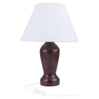 TISCHLEUCHTE 18/28 cm   - Wengefarben, KONVENTIONELL, Holz (18/28cm)