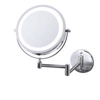 SCHMINKSPIEGEL  - Chromfarben, Basics, Glas/Metall (13cm) - Sadena