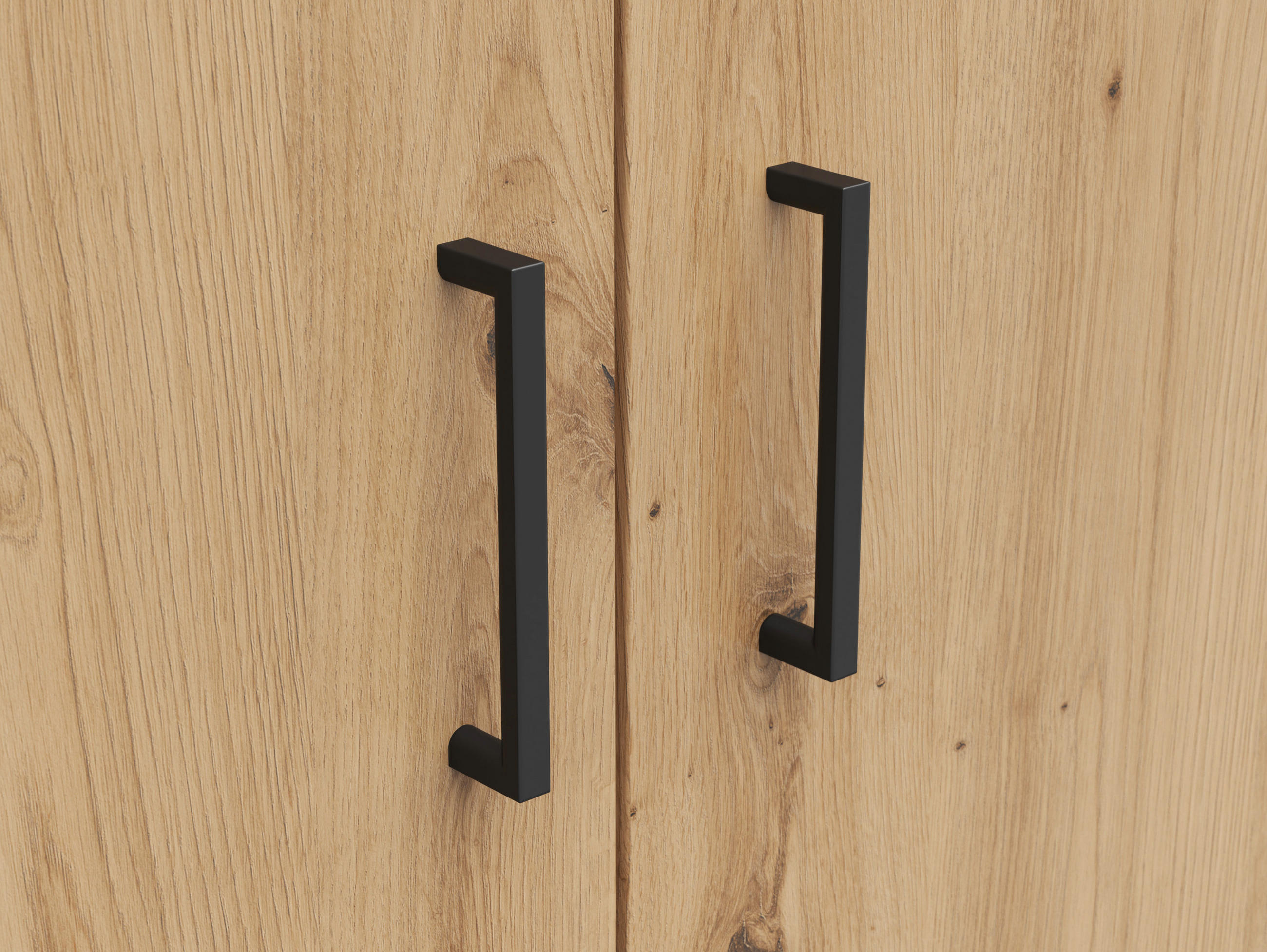 MEHRZWECKSCHRANK 80/195/52 cm  in Eiche Artisan  - Anthrazit/Schwarz, MODERN, Holzwerkstoff/Kunststoff (80/195/52cm) - Carryhome