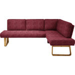ECKBANK 240/174 cm  in Rot, Eichefarben  - Eichefarben/Rot, Design, Holz/Textil (240/174cm) - Dieter Knoll