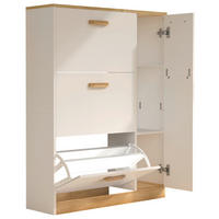 SKOSKÅP Halom  i  - vit/honungsek, Lifestyle, trämaterial (80/105/24cm) - MID.YOU