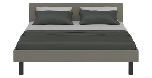 BETT 180/200 cm,  in Grau, Grün  - Schwarz/Grau, Design, Metall (180/200cm) - Xora