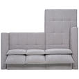 ECKSOFA  in Chenille Hellgrau  222/279 cm  - Hellgrau/Schwarz, KONVENTIONELL, Kunststoff/Textil (222/279cm) - Hom`in