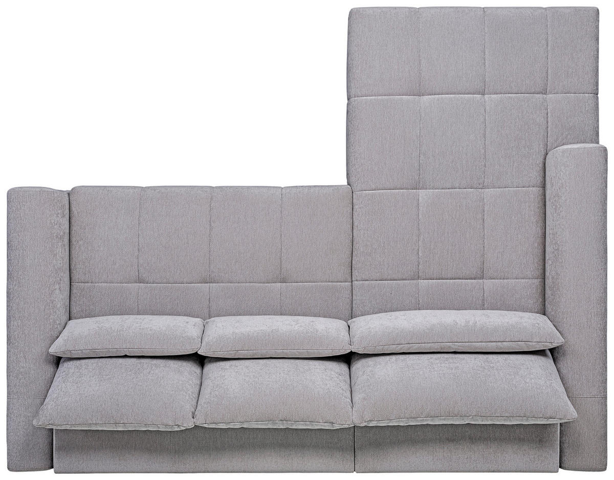 HÖRNSOFFA i chenille ljusgrå  - ljusgrå/svart, Klassisk, textil/plast (222/279cm) - MID.YOU