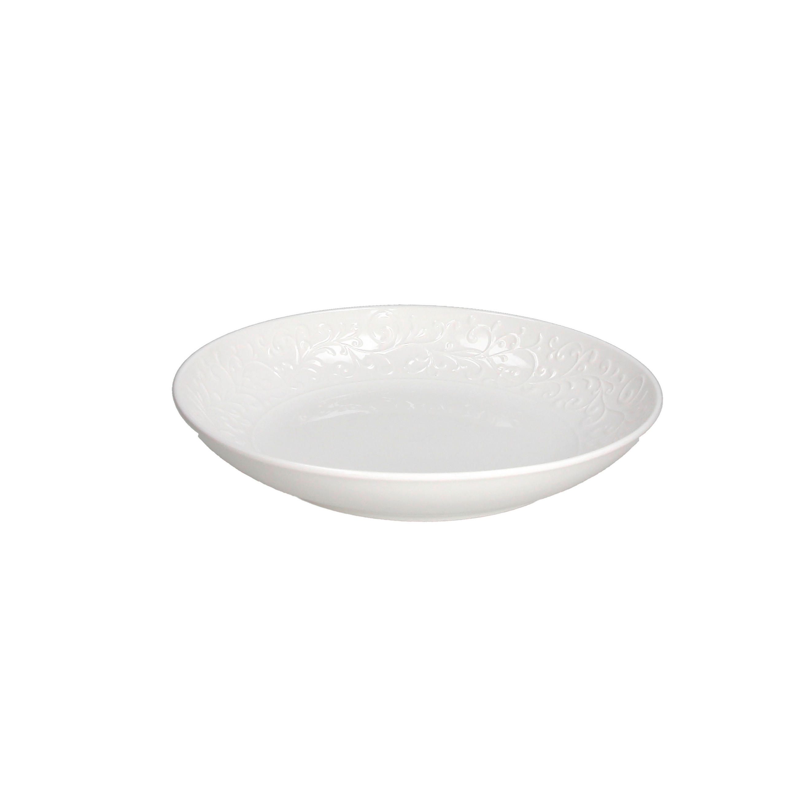 GLOBOKI KROŽNIK  Jasmin Bianco  keramika   23/4 cm      - bela, Basics, keramika (23/4cm) - Tognana
