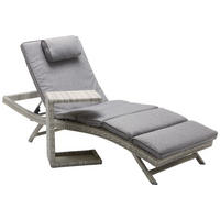 ȘEZLONG PENTRU GRĂDINĂ - gri, Konventionell, plastic/metal (71/39/200cm) - Ambia Garden