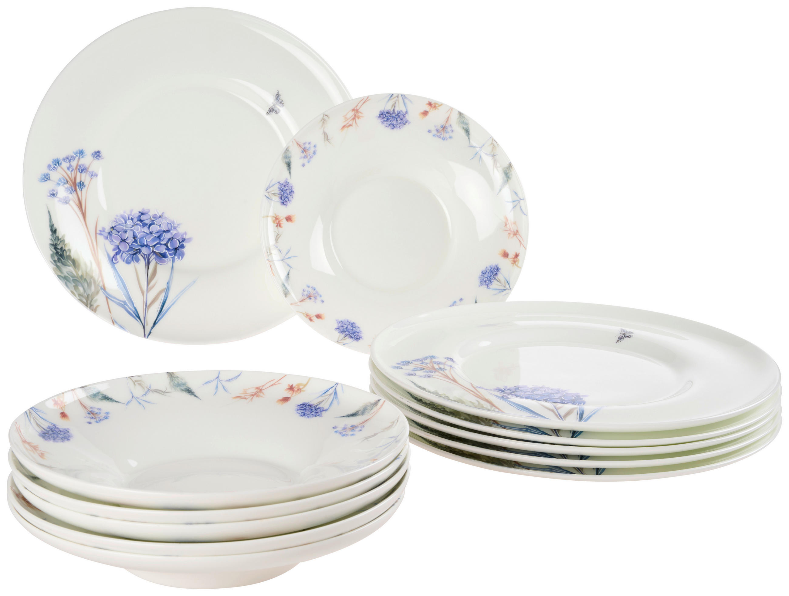 JÍDELNÍ SOUPRAVA jemný kostní porcelán (fine bone china) keramika  - vícebarevná, Trend, keramika - Novel