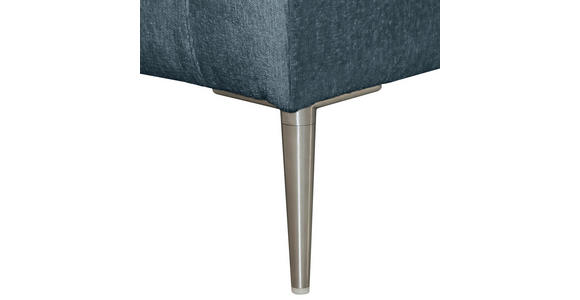 ECKSOFA Dunkelgrau Chenille Rückenkissen, Rücken echt  - Dunkelgrau/Silberfarben, KONVENTIONELL, Textil/Metall (143/284cm) - Carryhome