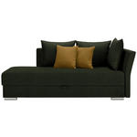 LIEGE  in Webstoff Dunkelgrün  - Chromfarben/Dunkelgrün, Design, Kunststoff/Textil (220/93/100cm) - Xora