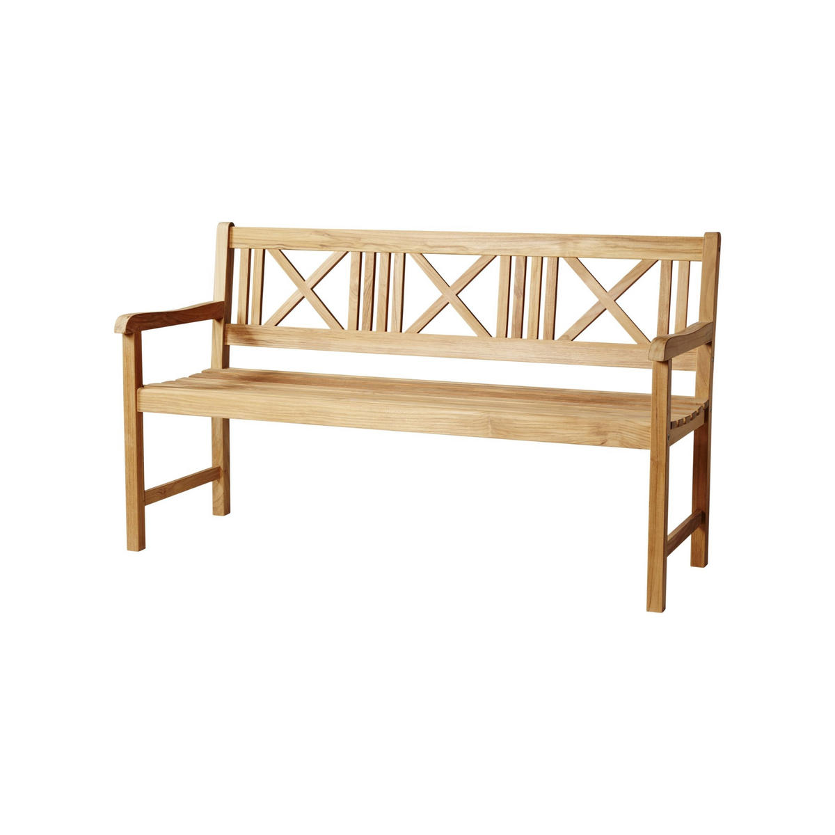 GARTENBANK 58/89/150 cm Teakholz   - Naturfarben/Teakfarben, Natur, Holz (58/89/150cm) - Gardenson