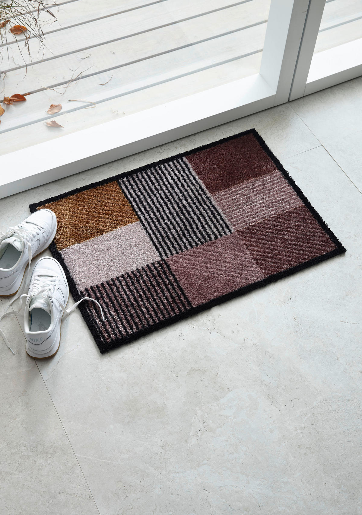 FUSSMATTE  50/70 cm  Braun, Rosa, Rot, Schwarz, Rotbraun  Abstraktes  - Rotbraun/Rot, KONVENTIONELL, Textil (50/70cm) - Schöner Wohnen