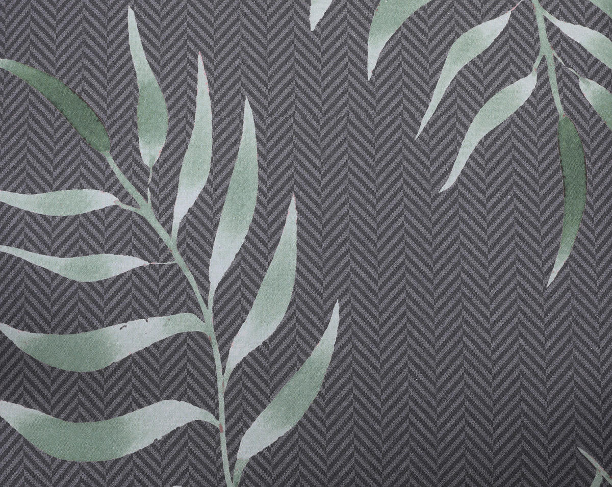 SESSELAUFLAGENSET Blätter  - Anthrazit, Design, Textil (50/7/108cm)