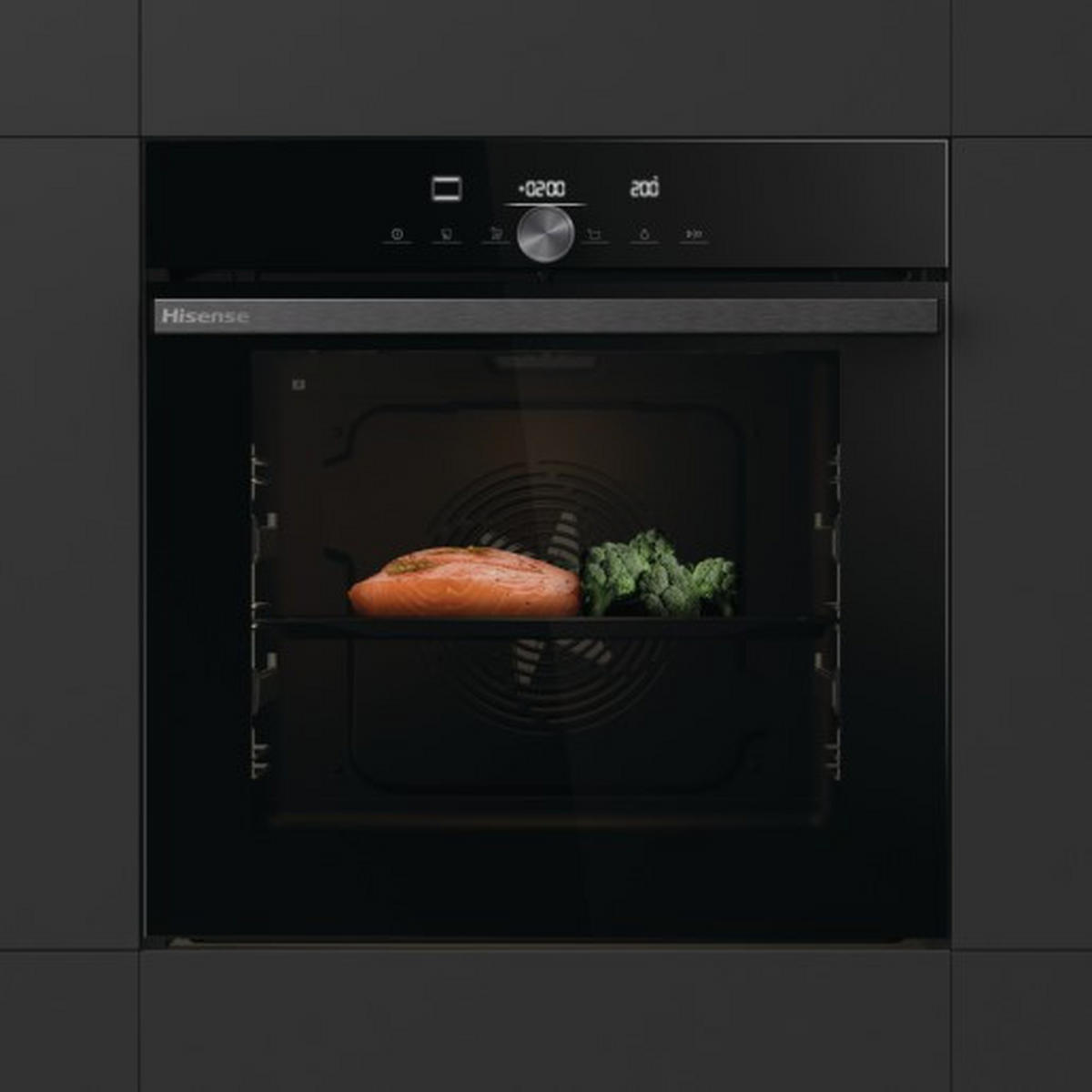 EINBAUBACKOFEN BSA65334ABDG  - Schwarz, Basics, Metall (59,5/59,5/56,4cm) - Hisense