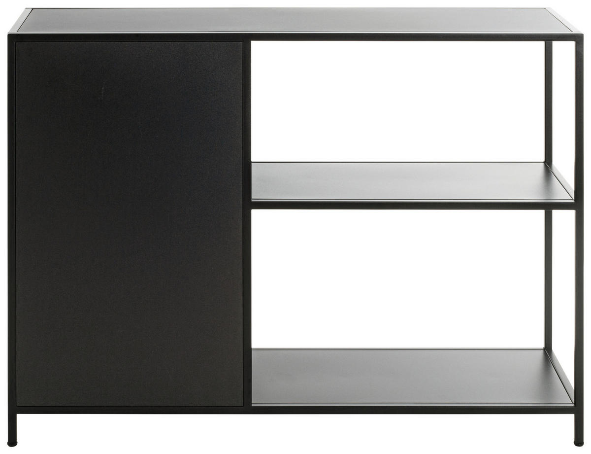 REGAL Schwarz  - Schwarz, Design, Metall (100/75/30cm)
