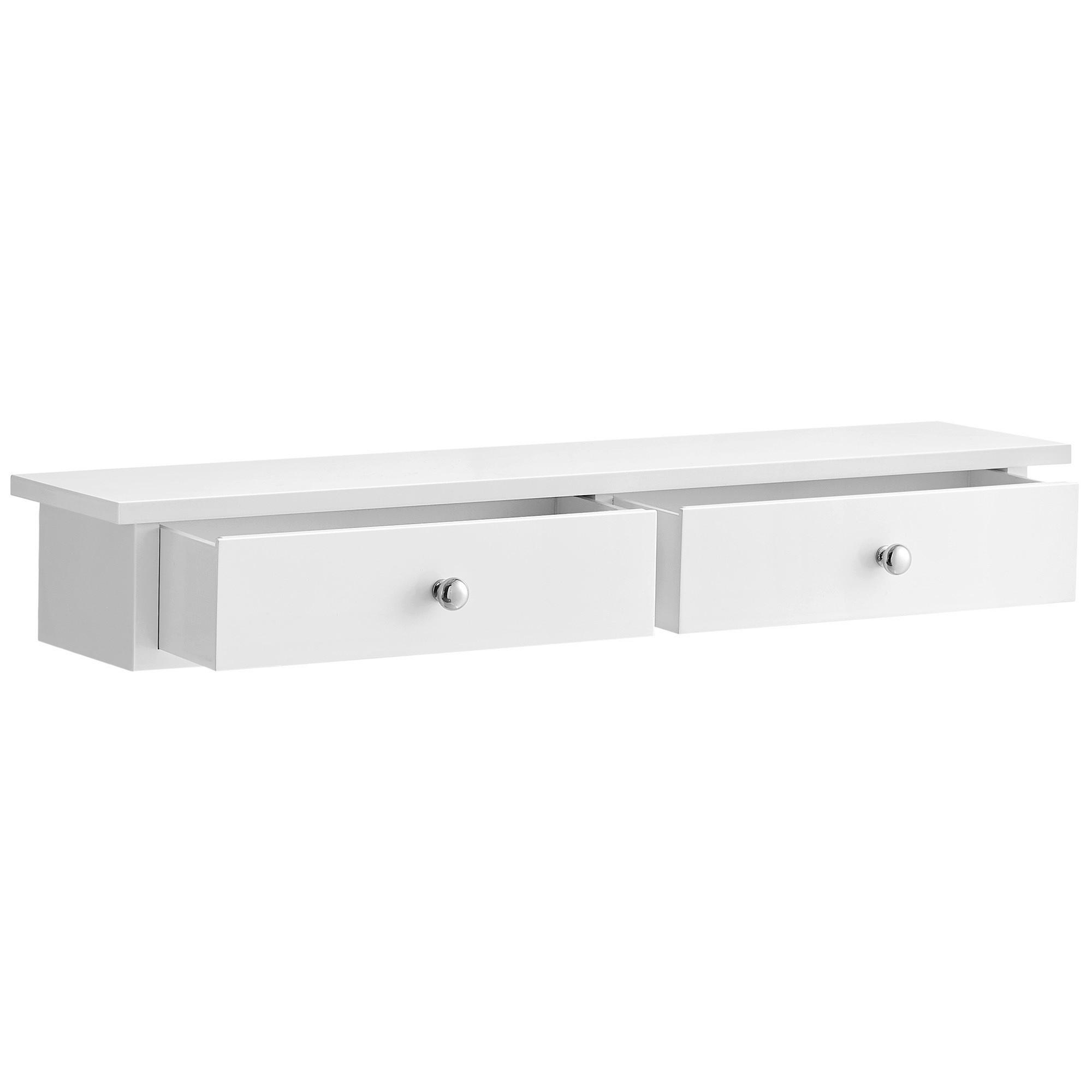 WANDREGAL Weiß  - Chromfarben/Weiß, Trend, Holzwerkstoff/Metall (65/10/15cm) - Boxxx