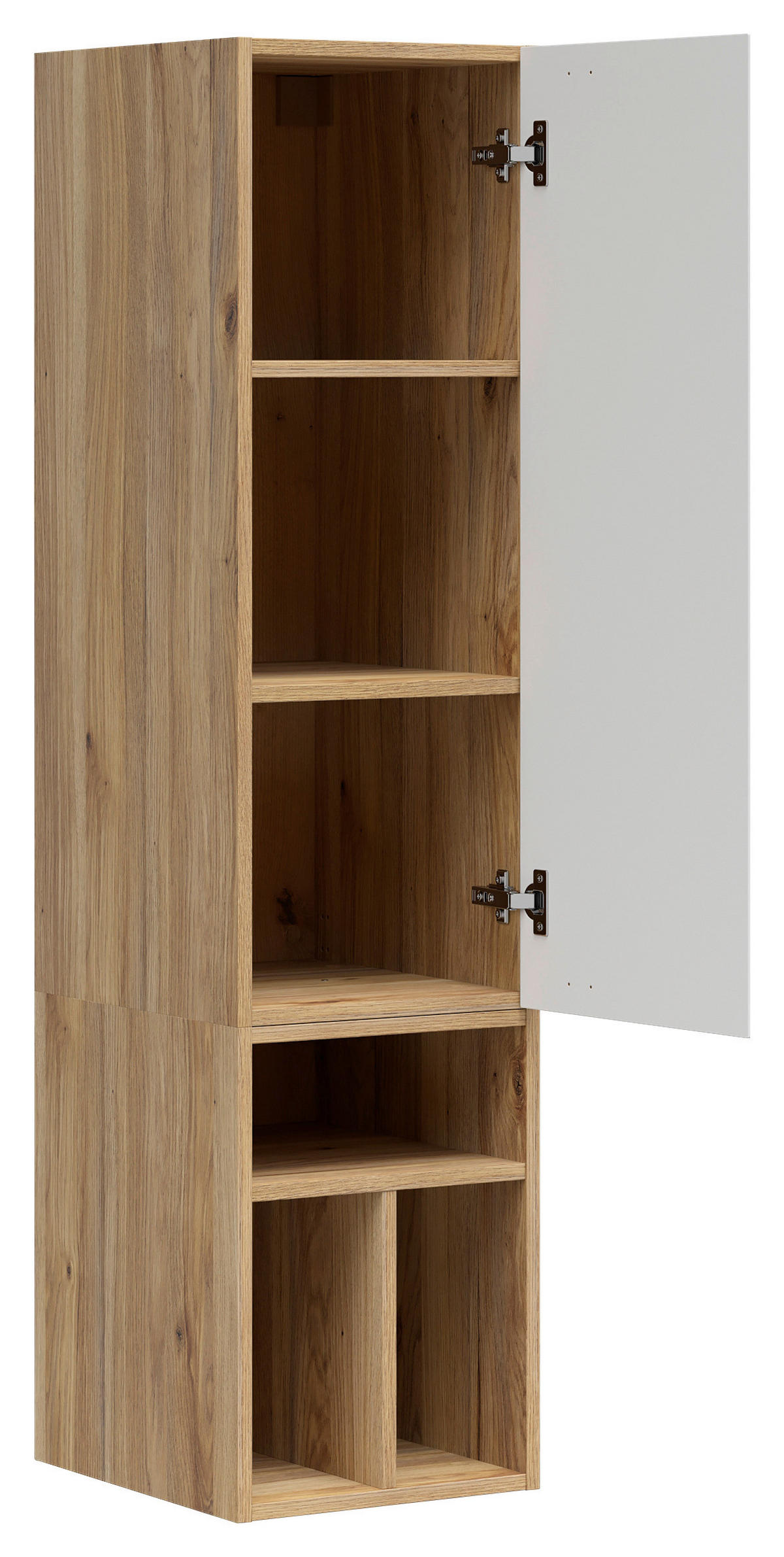 REGALELEMENT Weiß, Eichefarben  135/33/40 cm  - Eichefarben/Weiß, MODERN, Holzwerkstoff (135/33/40cm) - Carryhome