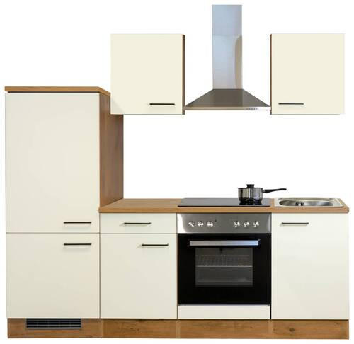 KUCHYŇSKÁ LINKA AVILA - černá/barvy dubu, Moderní, kov/kompozitní dřevo (220cm) - FlexWell