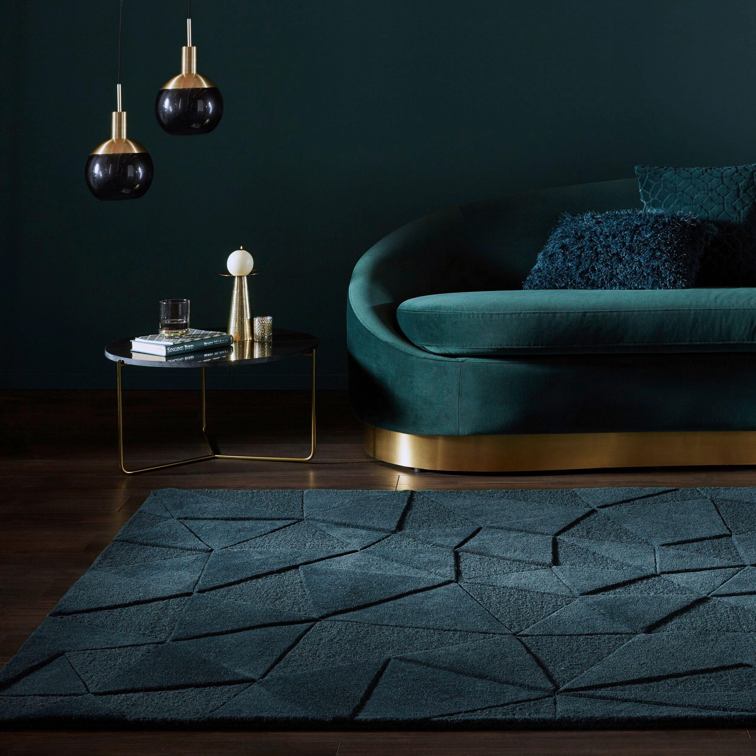 VLNĚNÝ KOBEREC, 120/170 cm, modrá - modrá, Basics, textil (120/170cm)