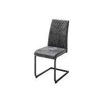 STOLICA  antracit  metal, tekstil      - antracit/krem, Moderno, metal/tekstil (42/95/59cm)